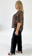 Sass Oxley Print Mesh Tee