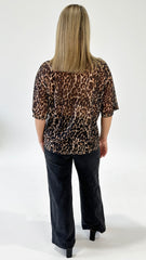 Sass Oxley Print Mesh Tee