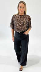 Sass Oxley Print Mesh Tee