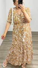 Mimi Dress Zebra Print
