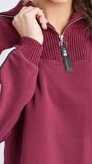 Foxwood Knit Collar Crew Port