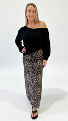 Sass Oxley Print Mesh Skirt