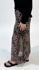 Sass Oxley Print Mesh Skirt