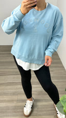 Foxwood Effortless Crew Light Blue