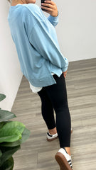 Foxwood Effortless Crew Light Blue