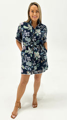 Lani Floral Mini Shirt Dress