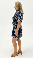 Lani Floral Mini Shirt Dress