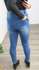 Helena Ripped Knee Mid Jean