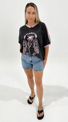 Cowboy Surf Club Tee Black Acid