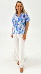 Iris Cotton Blend Top