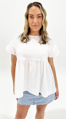 Betty Basics Poppy Blouse White