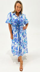 Iris Cotton Blend Shirt Dress