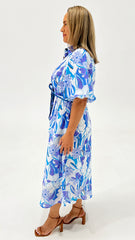 Iris Cotton Blend Shirt Dress