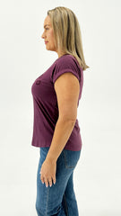 Foxwood Effortless Tee Plum