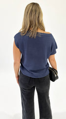 Charlie Knit Top Blue