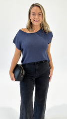 Charlie Knit Top Blue