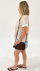 AAE Washed Stripe tee Cinnamon