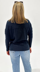 Foxwood Jayne Throw On Top Navy