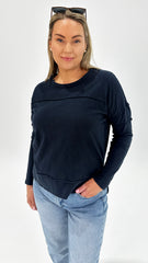 Foxwood Jayne Throw On Top Navy