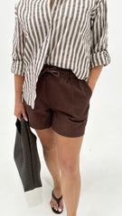 Betty Basics Quinn Cotton Short Choc