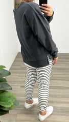 Foxwood Effortless Crew Dark Grey