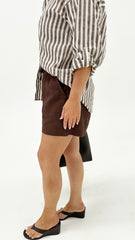 Betty Basics Quinn Cotton Short Choc