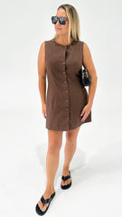 Yana Linen Button Mini Dress
