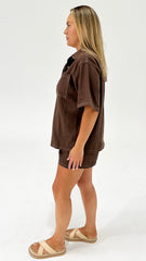 Rhodes Denim Set Chocolate