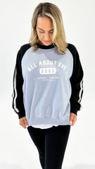 AAE Contrast Club Raglan Crew Blue