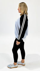 AAE Contrast Club Raglan Crew Blue