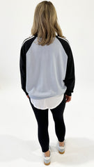 AAE Contrast Club Raglan Crew Blue