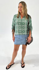 Betty Basics Belinda Blouse Floral Tile