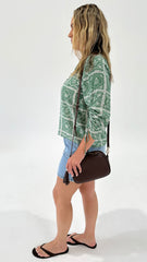 Betty Basics Belinda Blouse Floral Tile