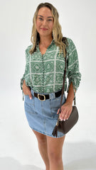 Betty Basics Belinda Blouse Floral Tile