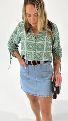 Betty Basics Belinda Blouse Floral Tile