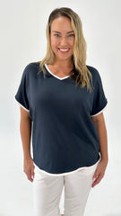 Batty Basics Clara Tee Petrol