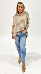 Louanne Jumper Beige Stripe
