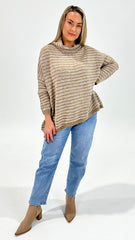 Louanne Jumper Beige Stripe