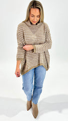 Louanne Jumper Beige Stripe