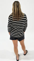 Betty Basics Bradford Knit Top Cream/Black