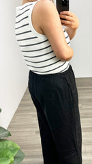 Foxwood Iris Stripe Tank White