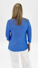 Oscar V-Neck Knit Blue