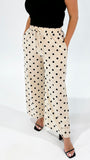 Brianna Polka Dot Pant Beige