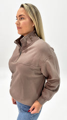 Foxwood College Zip Crew Mocha