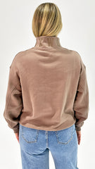 Foxwood College Zip Crew Mocha