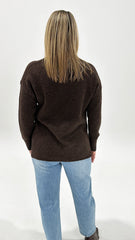 Annika Side Split Canyon Knit Chocolate