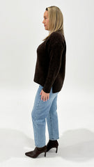Annika Side Split Canyon Knit Chocolate