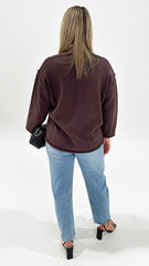 Nicki V-neck Knit Plum