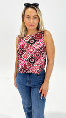 Betty Basics Coco Shell Tank Coco Print