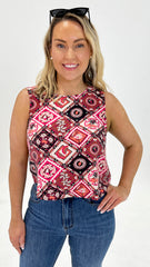 Betty Basics Coco Shell Tank Coco Print